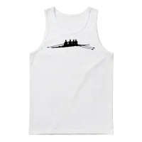 Rowing Unisex Tank Top - White – 1