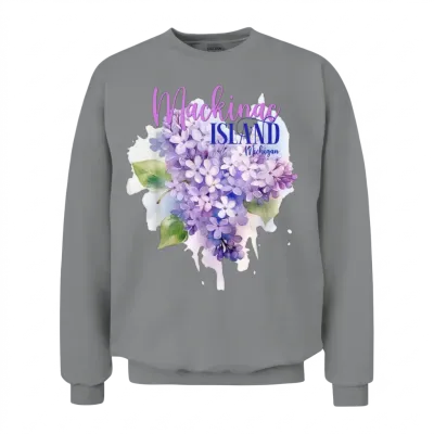 Mackinac Island Michigan Lilacs Lilac Festival Sta Unisex Sweatshirt - Sport Grey