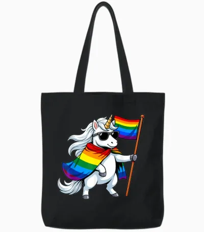 Einhorn-Lgbtq-Preismonat Tote Bags - Black