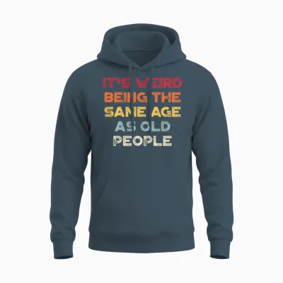 Being the Same Age as Old People Sunset Retro Unisex Hoodie - Dark Heather