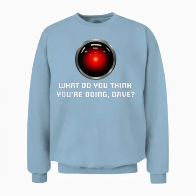 Hal 9000 Vintage Künstliche Intelligenz Unisex Sweatshirt - Light Blue