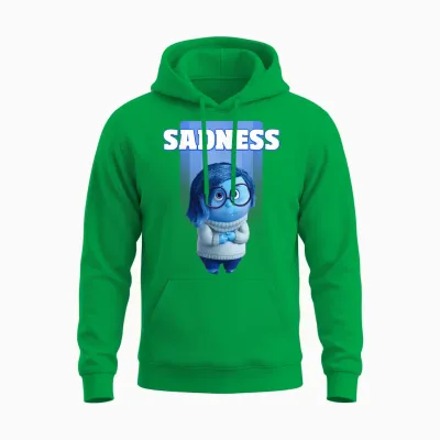 Portrait of Inner Sadness by Disney Pixar T-Shirt, Black, S Unisex Hoodie - Irish Green