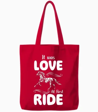 Horse Hobby Tote Bags - Red