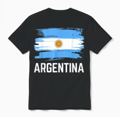 Argentina Argentinian Men Kids Women Argentinian Unisex T-Shirt - Black