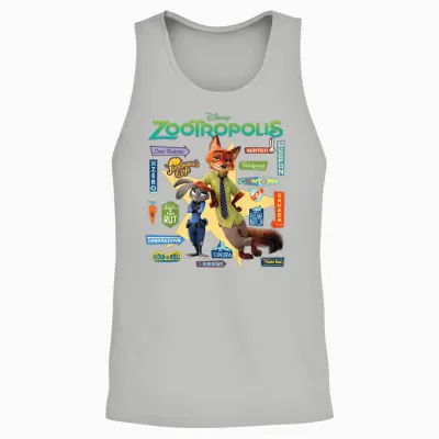 Zootopia Signs Unisex Tank Top - Ash