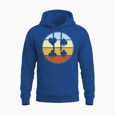 Poker Retro Unisex Hoodie - Royal