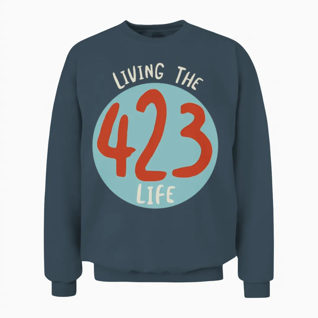 423 Area Code Tn Tennessee Unisex Sweatshirt in Dark Heather
