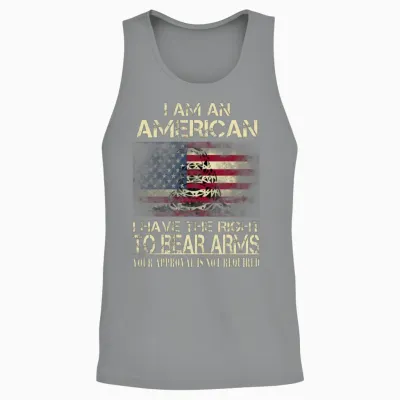 American - I Have the Right to Bear Arms Unisex Tank Top - Sport Grey