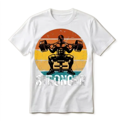 Retro Strongman Lift Unisex T-Shirt - White