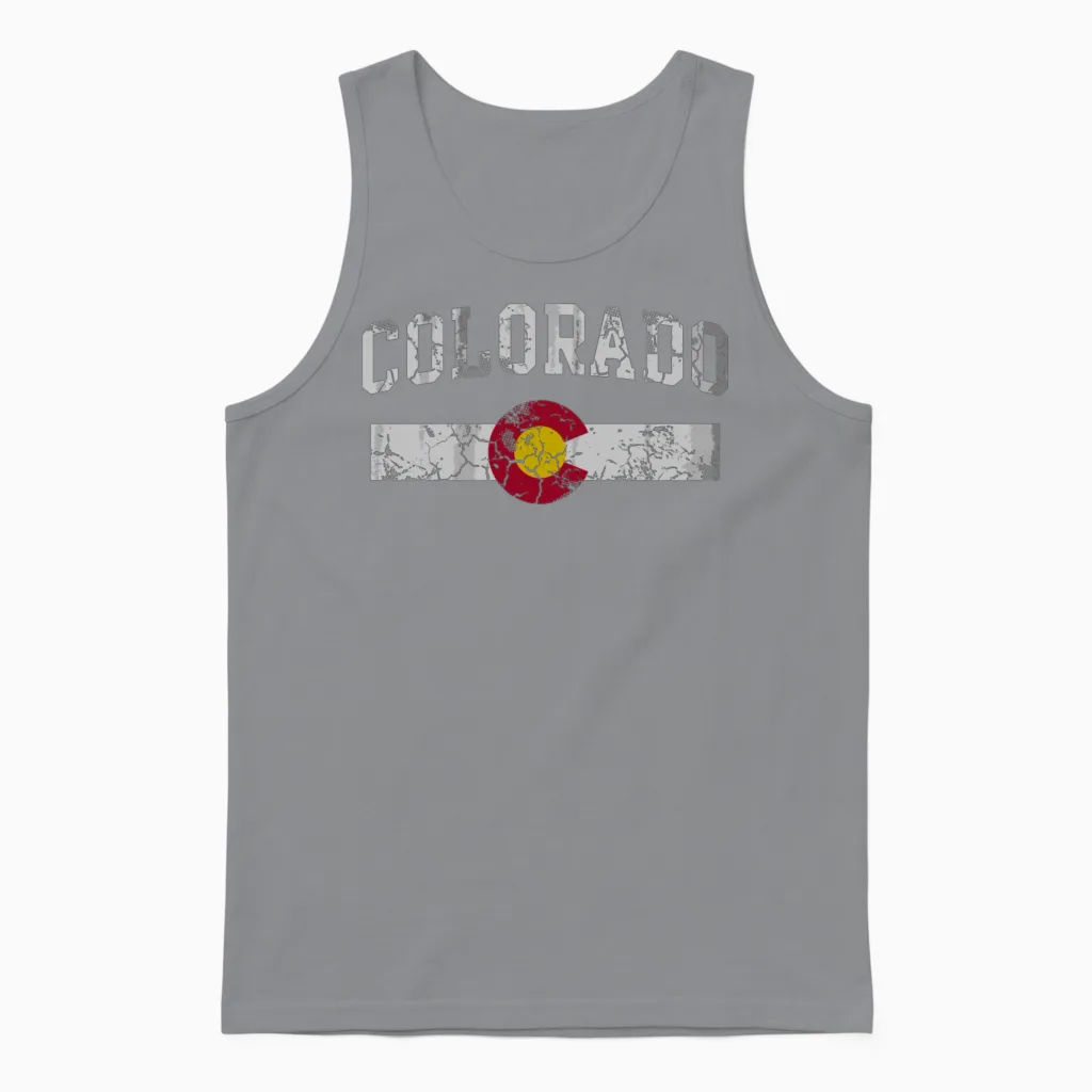 Retro Colorado Unisex Tank Top in Sport Grey