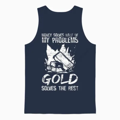 Gold Mining Unisex Tank Top - Navy