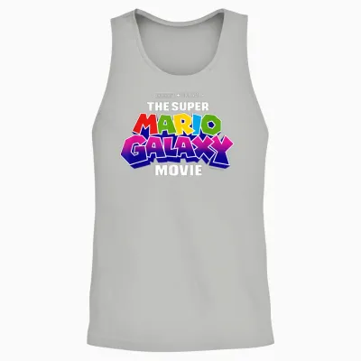 The Super Mario Galaxy Movie Logo Unisex Tank Top - Ash