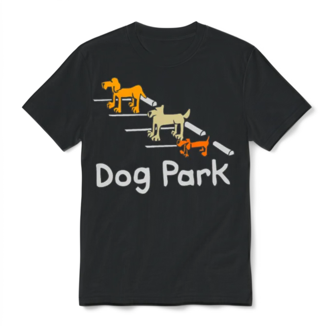 Computergear Dog Park Parking Unisex T-Shirt - Black