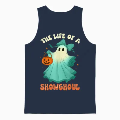 The Life of a Showghoul Retro Halloween Spooky Girls Unisex Tank Top - Navy