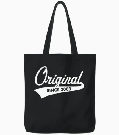 Original Since 2003 (year of Birth, Birthday / W) Tote Bags - Black