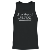 Free Speech Freedom First 1st Amendment Censorship Unisex Tank Top - Black – 2