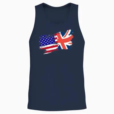 Usa Uk Unisex Tank Top - Navy