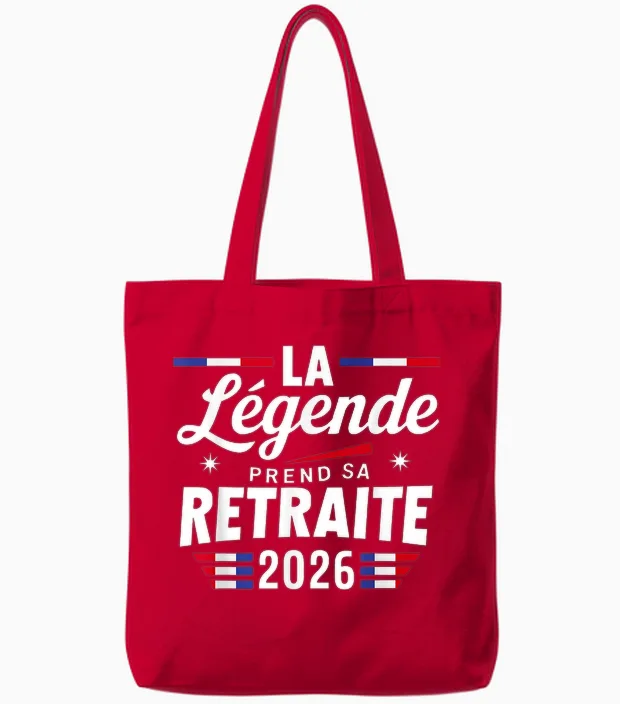 The Legend Retires 2026 Retired 2026 Tote Bags in Red