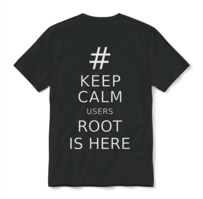 Keep Calm Users Root Is Here Unisex T-Shirt - Black