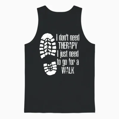 Outdoor Hiking Walk Walking Hike Unisex Tank Top - Black