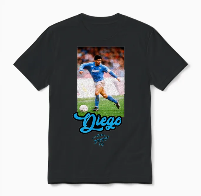 Maradona Diego Naples Unisex T-Shirt in Black