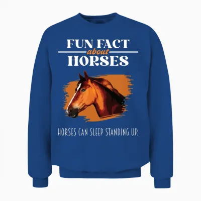 Fun Fact About Horses - Horse Lover Unisex Sweatshirt - Royal