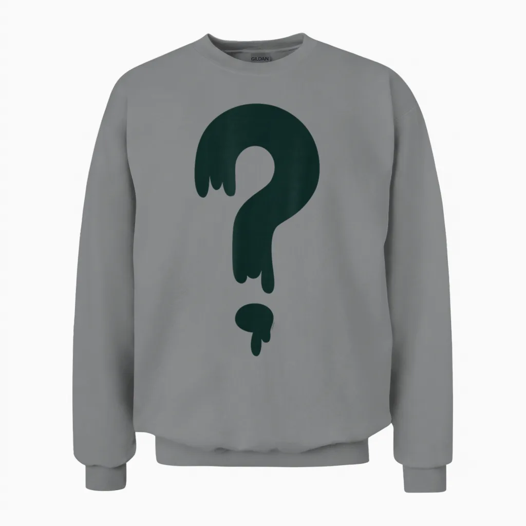 Disney Gravity Falls Soos Mystery Shack Question Mark Logo Unisex Sweatshirt in Sport Grey