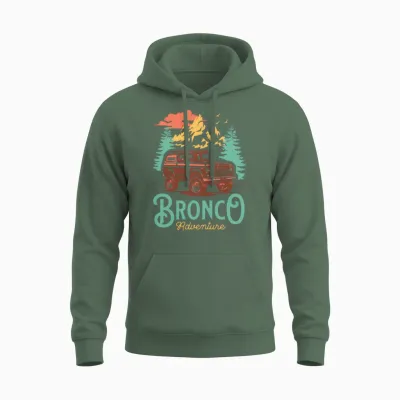 Bronco Unisex Hoodie - Military Green