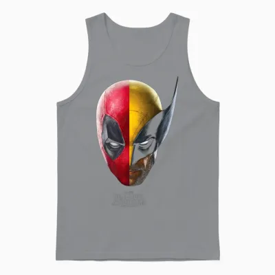 Marvel Deadpool & Wolverine Portrait T-Shirt, Black, S Unisex Tank Top - Sport Grey