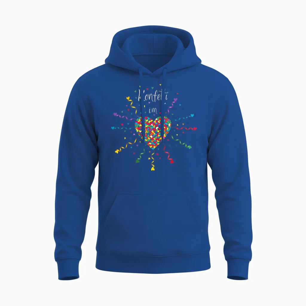 Confetti in the Heart - Carnival Carnival Fast-Ovend T-Shirt, Black, S Unisex Hoodie in Royal