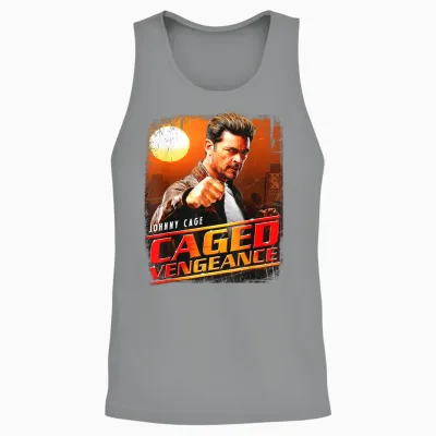 Mortal Kombat 2 Johnny Cage Caged Vengeance Unisex Tank Top - Sport Grey