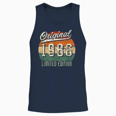 Original 1986 Limited Edition - Jahrgangs Unisex Tank Top - Navy