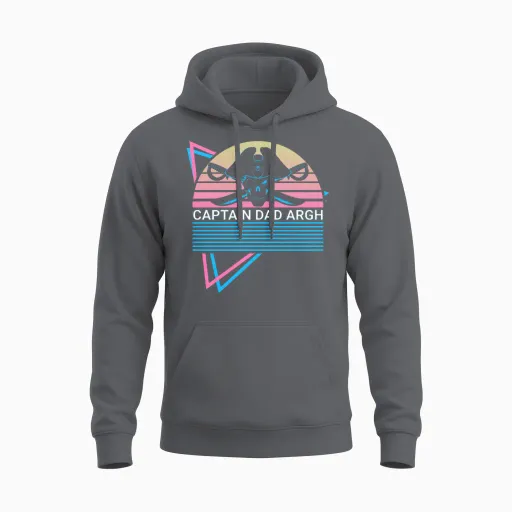 Pirate Dad Retro Unisex Hoodie - Charcoal