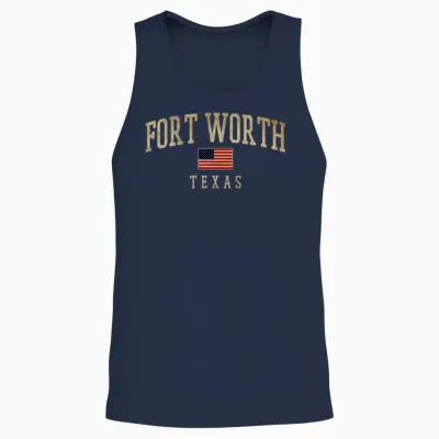 Fort Worth Usa Unisex Tank Top - Navy