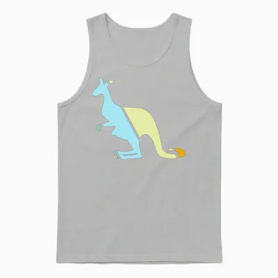 Kangaroo Retro Unisex Tank Top - Ash