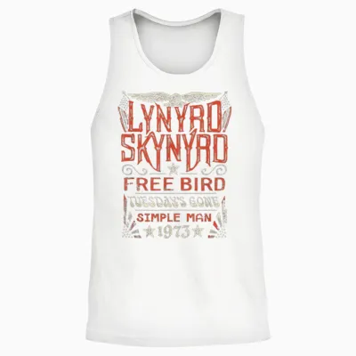 Lynyrd Skynyrd - Free Bird Tuesday's Gone Simple Man Songs Unisex Tank Top - White