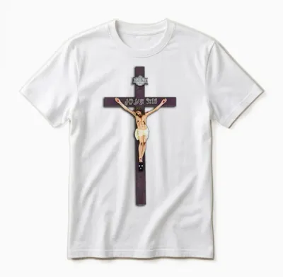 Jesus Christ on the Cross John Heal by His Wounds Unisex T-Shirt - White