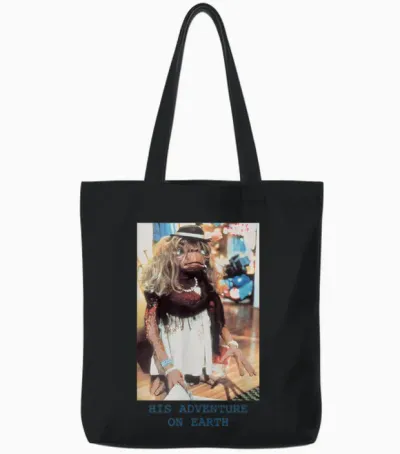 E.t. Papl327 Extra Terrestrial Film Alien Adbventure Des Années 80 Tote Bags - Black