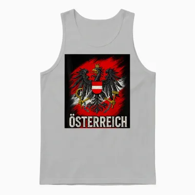 österreich Fan Shirt Trikot Austria Herren Damen Geschenk Unisex Tank Top - Ash