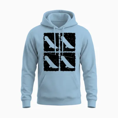 Retro Skateboarding Retro Skateboard Unisex Hoodie - Light Blue