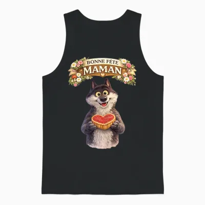 Loup Le Mal Aimé Cadeau Fete Des Meres Bonne Fete Maman Aime Unisex Tank Top - Black