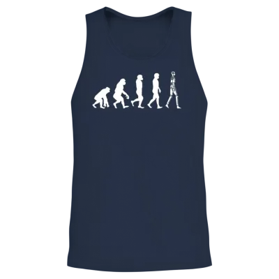 Retro Robots Evolution Robotics Unisex Tank Top - Navy