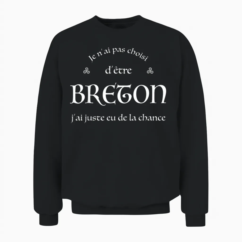 Funny Bretagne Je N'ai Pas Choisi Pas Choisi D'être Breton Breizh Unisex Sweatshirt in Black