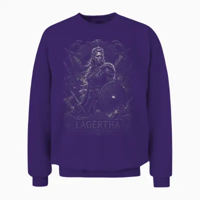 Légende De La Guerrière Viking Nordique Lagertha Viking Shieldmaidens Unisex Sweatshirt - Purple