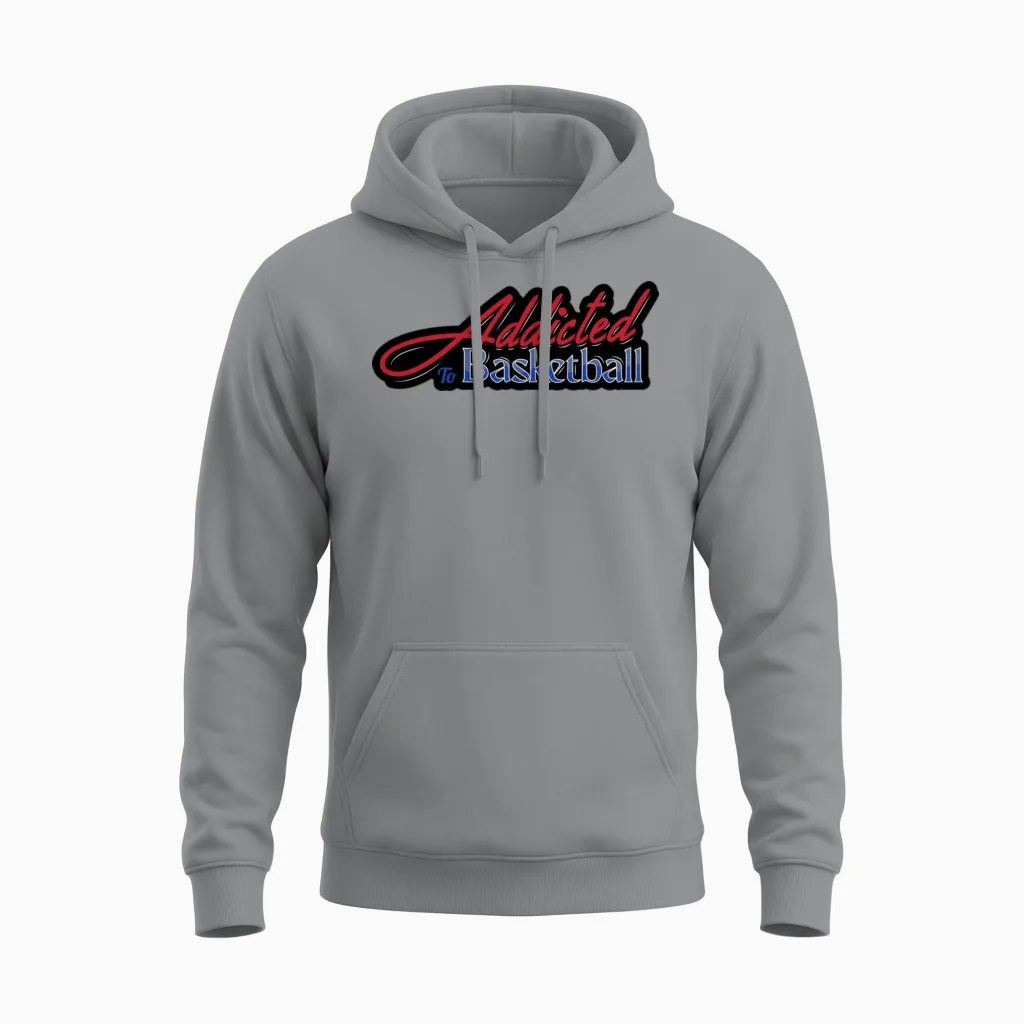 Addicted to Basketball Unisex Hoodie in Sport Grey