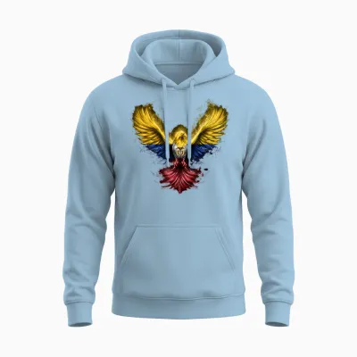 Drapeau De La Colombie Fierté Colombienne Drapeau Colombien Racines Colombiennes Unisex Hoodie - Light Blue