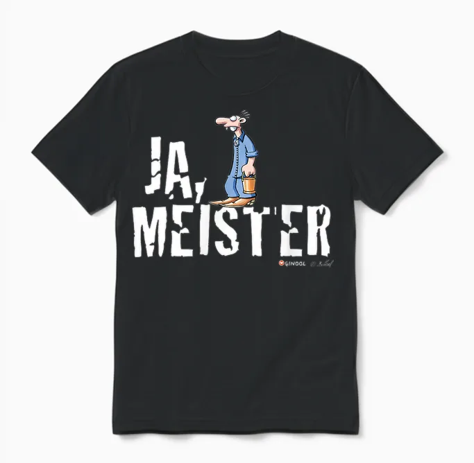 Werner & Meister Röhrich - Yes, Master T-Shirt, Black Unisex T-Shirt in Black