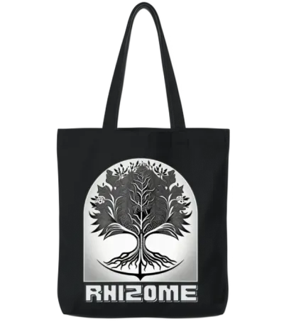 Boho Bloom Tote Bags - Black