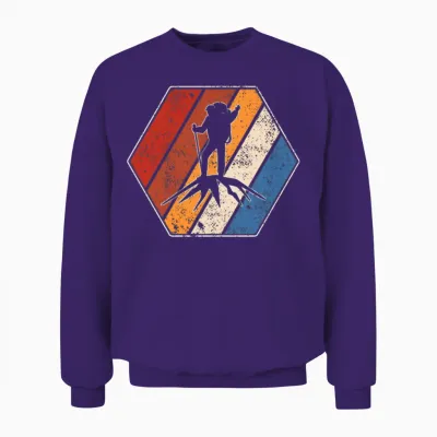 Hiking Retro Unisex Sweatshirt - Purple