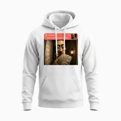 There Is Motion at Your Front Door Tung Tung Tung Sahur Meme Unisex Hoodie - White